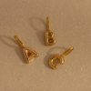 Bubble Letter Charm by Caitlyn Minimalist • Dainty 3D Initial Pendant • Gold Charm Jewelry for Bracelets & Necklaces • Birthday Gift • XR074